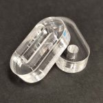 10mm vastag öntött plexi lemezből lézervágott alkatrész.