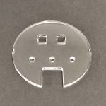 5mm vastag extrudált plexi lemezből lézervágott alkatrész.